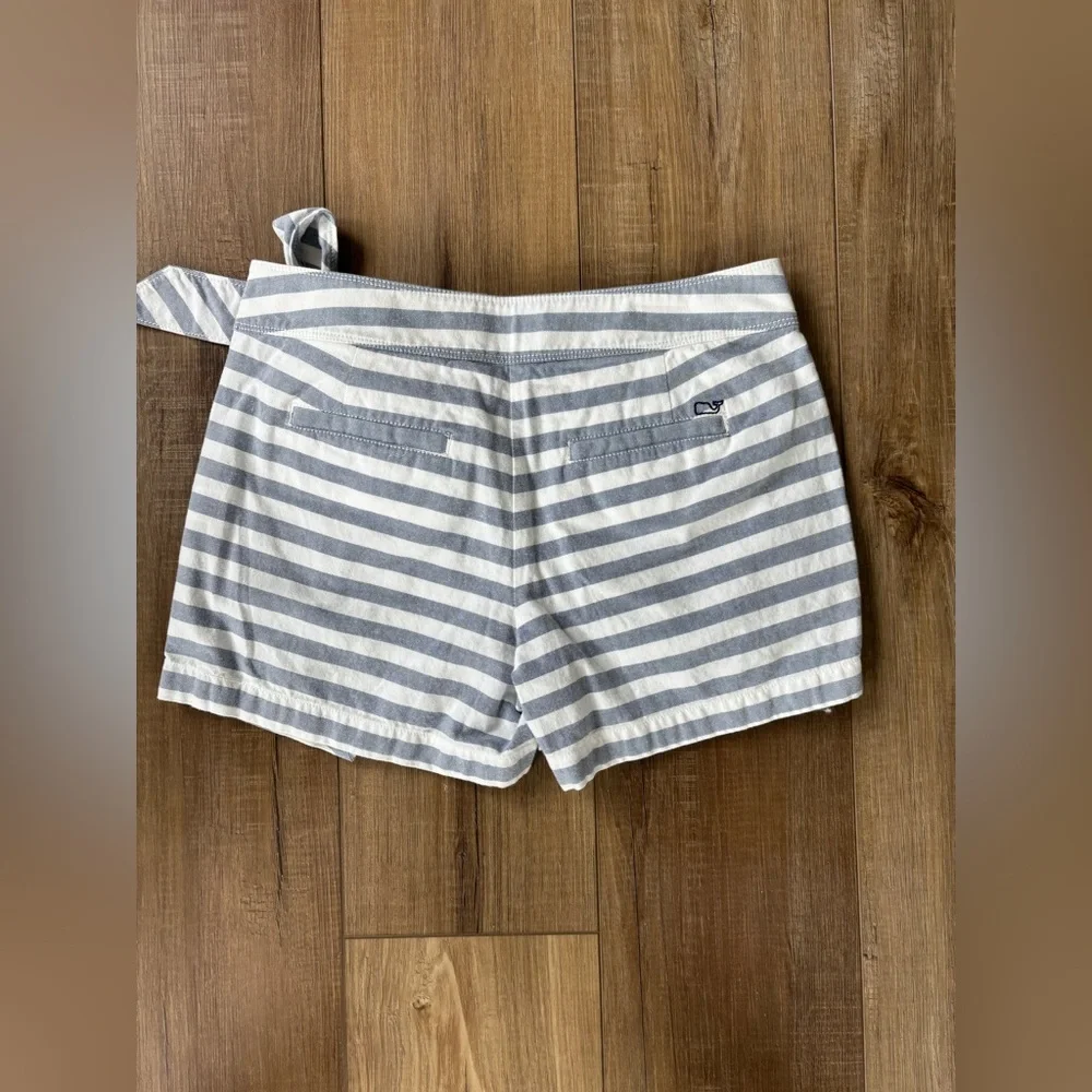 Vineyard Vines preppy coastal crossover striped skirt size 0 blue and white - Picture 7 of 10